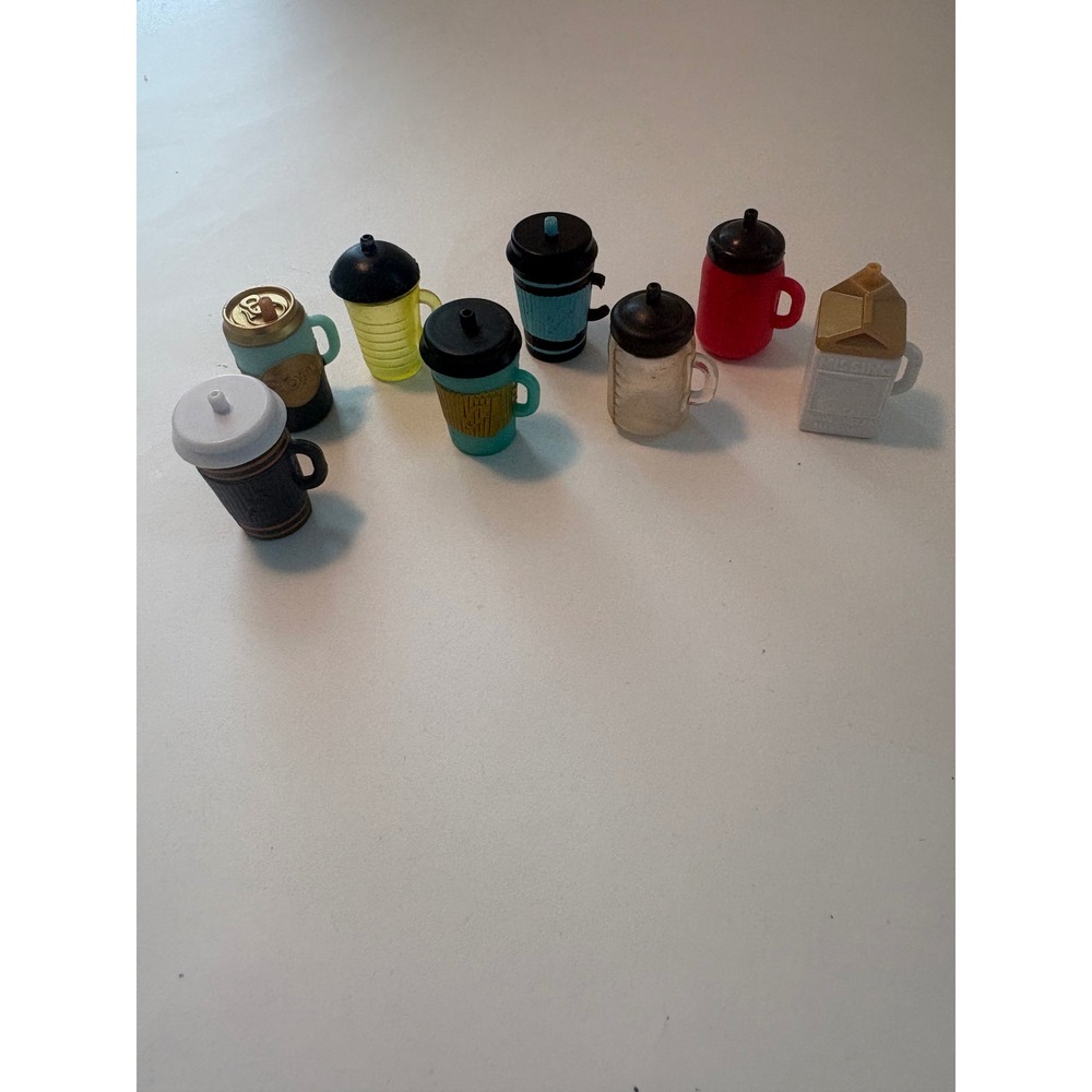 LOL Surprise Dolls Miniature Drink Bottles Cups Replacement Lot of 8 Accessories